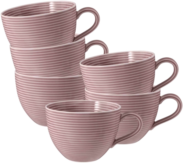 Seltmann Weiden Beat Color Glaze Milchkaffeetasse 0,35 l 6er Set - Altrosa Bild 1