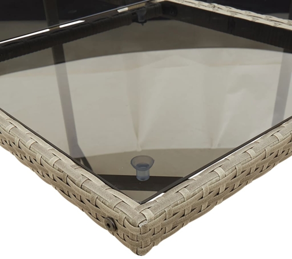 vidaXL 11-tlg. Garten-Essgruppe mit Kissen Grau Poly Rattan 3210968 Bild 4