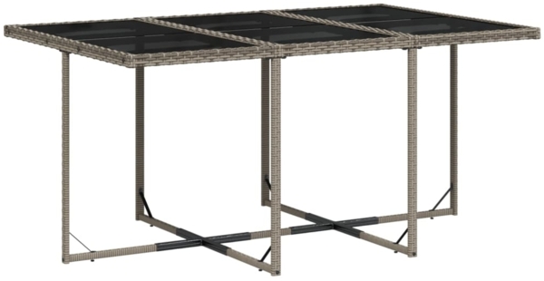 vidaXL 11-tlg. Garten-Essgruppe mit Kissen Grau Poly Rattan 3210968 Bild 3