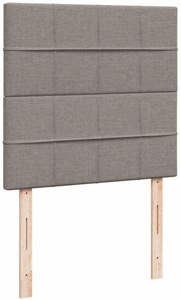vidaXL Boxspringbett mit Matratze Taupe 90x200 cm Stoff 3294243 Bild 9