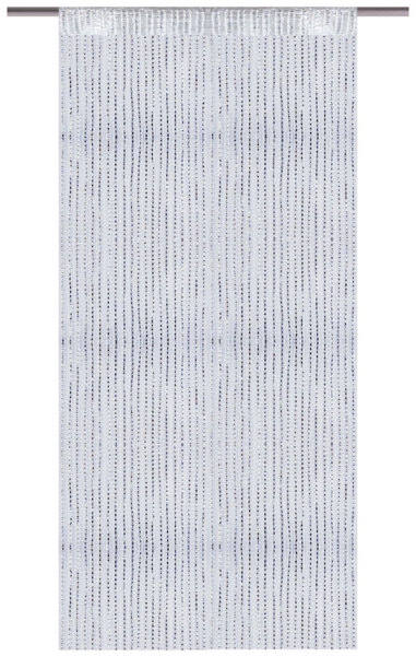 Fadenvorhang Lurex- Optik Fadengardine mit Stangendurchzug Türvorhang, attraktiv und modern in vielen verschiedenen Ausführungen erhältlich (weiß - perlweiß / ca. 90x200 cm)