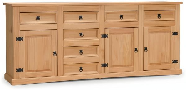 ebuy24 Sideboard New Mexico Sideboard mit 7 Schubladen und 3 Türen