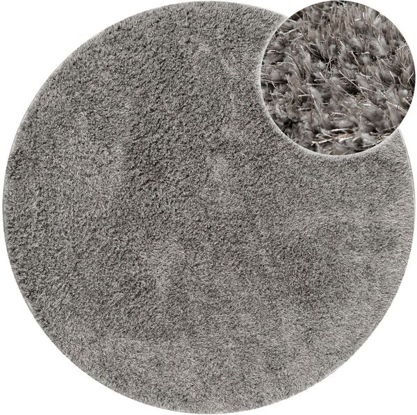 OTTO home Hochflor-Teppich Nickolas, rund, Höhe: 30 mm, Langflor, Shaggy, weicher Hochflor, uni farben, mit Glanz, Wohnzimmer