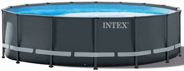Intex 'Frame Swimming Pool Set Ultra Rondo XTR', anthrazit, Ø 488x122 cm, inkl. Sandfilteranlage