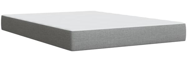 vidaXL Boxspringbett mit Matratze Hellgrau 140x190 cm Stoff 3288190 Bild 9