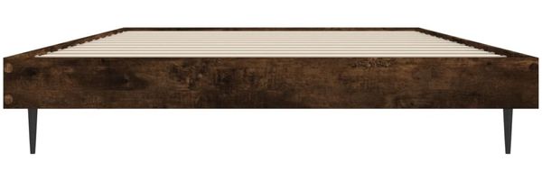 vidaXL Bettgestell ohne Matratze Räuchereiche 100x200 cm Holzwerkstoff 832266 Bild 6