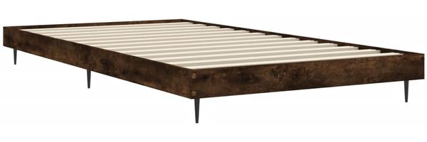 vidaXL Bettgestell ohne Matratze Räuchereiche 100x200 cm Holzwerkstoff 832266 Bild 5