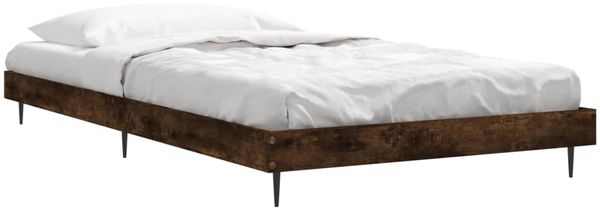 vidaXL Bettgestell ohne Matratze Räuchereiche 100x200 cm Holzwerkstoff 832266 Bild 3