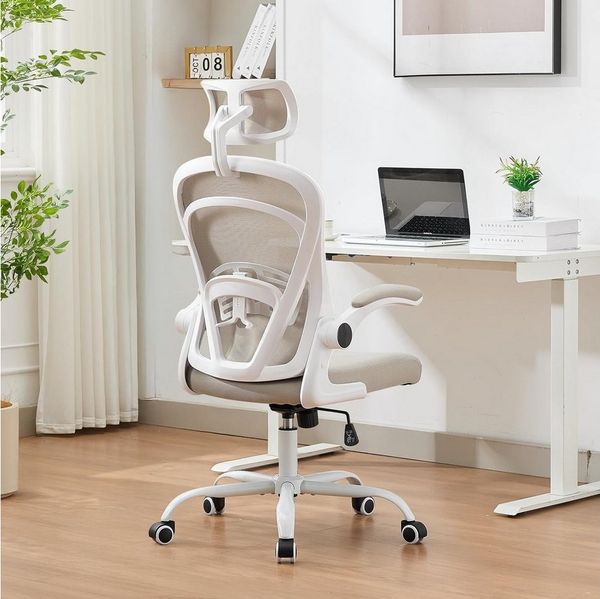 GarveeMore Bürostuhl Ergonomischer Bürostuhl Chefsessel Schreibtischstuhl bis 140kg