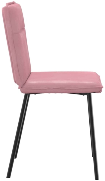 vidaXL Esszimmerstühle 2 Stk. Rosa Samt 4101213 Bild 4