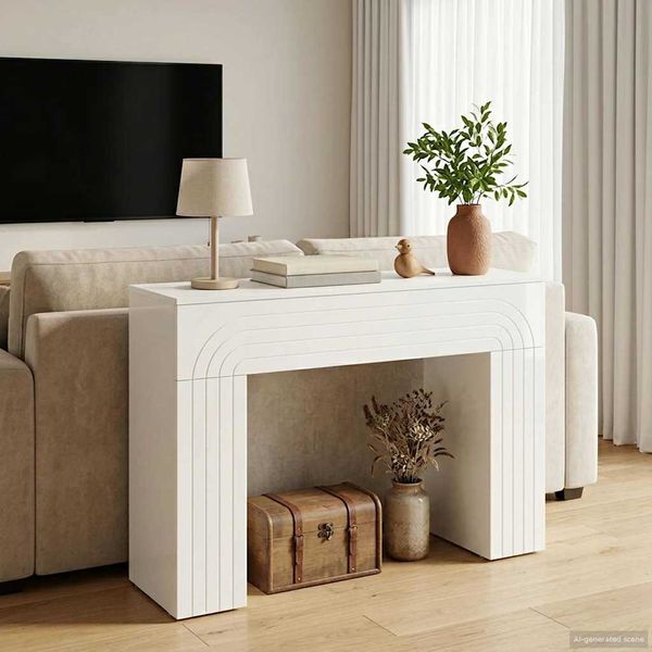 vidaXL Couchtisch Hochglanz Weiß 102 x 35 x 75 cm Holzwerkstoff 899931