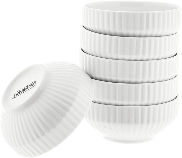 Borneo 6er Set Dipschalen aus hochwertigem Porzellan - 9x4 cm