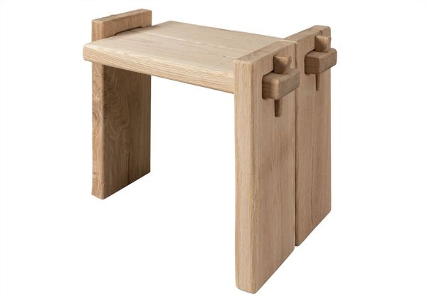 Nachttisch Eiche 56x34x45 natur geölt OAK HEART #11