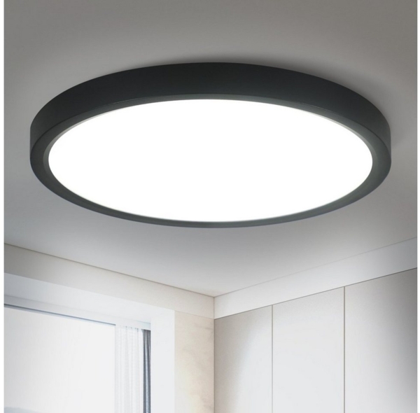 Nettlife LED Panel Kaltweiß Ø22cm Schlafzimmer Deckenleuchte, LED fest integriert, Kaltweiß, für Flur, Küche, Esszimmer, Wohnzimmer, Schlafzimmer, Kinderzimmer