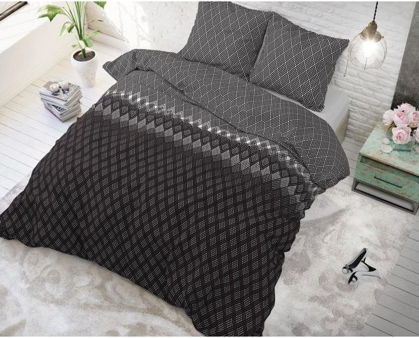 Sitheim-Europe Bettwäsche SLEEPTIME ELEGANCE CHENG ANTHRAZIT Bettbezug +Kissenbezüge, Baumwolle, 3 teilig, Weich, geschmeidig und wärmeregulierend