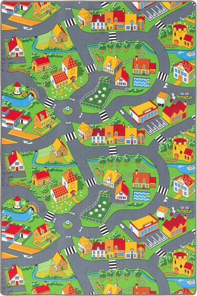 Snapstyle Kinder- und Spielteppich, 100% Polyamid, Little Village, 80x160 cm