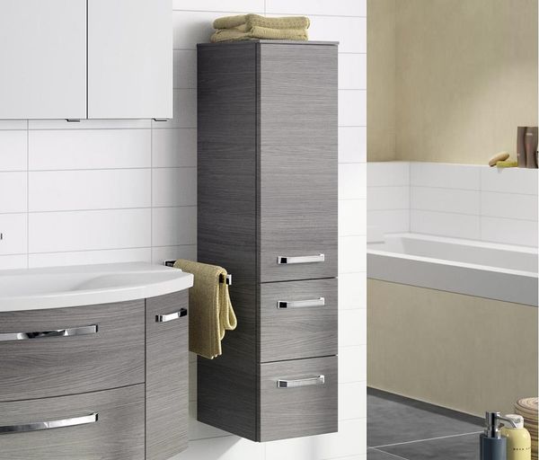 Pelipal Midischrank FOKUS graphit Struktur Bad 30 cm