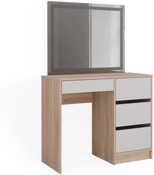 Schminktisch Sherry Sonoma 90 cm mit LED-Spiegel Vicco