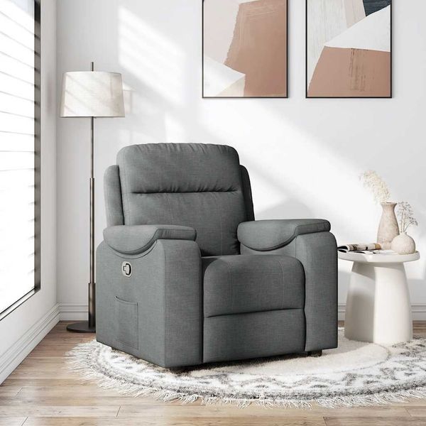 vidaXL Relaxsessel Dunkelgrau Stoff 4015681