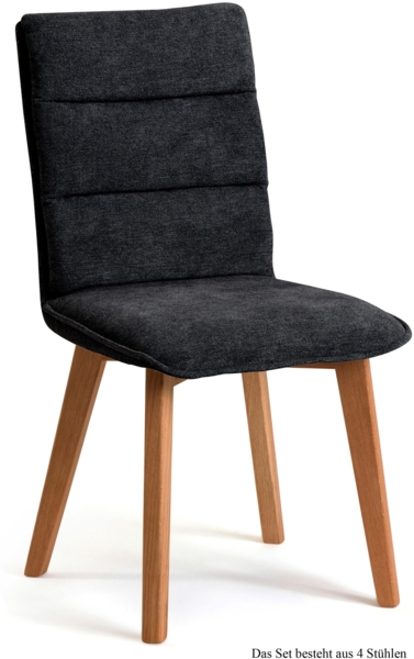 Esszimmerstuhl (4er-Set) Darija 47 x 92 x 60 Eiche geölt/Anthrazit