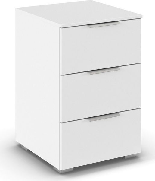 OTTO home Nachtkommode Nachttisch Nachtschrank Schubladen Sideboard Schubladenkommode CORTONA (Breite 40 cm inkl. SOFT-CLOSE-FUNKTION, mit moderner Dekor-Front), mit 3 geräumigen Schubladen, Kantengriff aus Metall MADE IN GERMANY