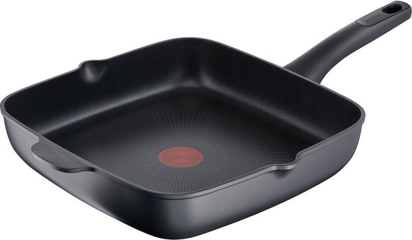 Tefal Bratpfanne Unlimited On viereckig, induktionsgeeignet mit Antihaftversiegelung, Aluminiumguss (1-tlg), Thermo-Signal bei idealer Brattemperatur, für alle Herdarten geeignet