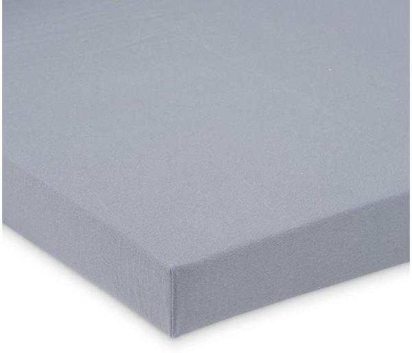 FabiMax Jersey Spannbettlaken für Laufgitter 100x100 cm, grau