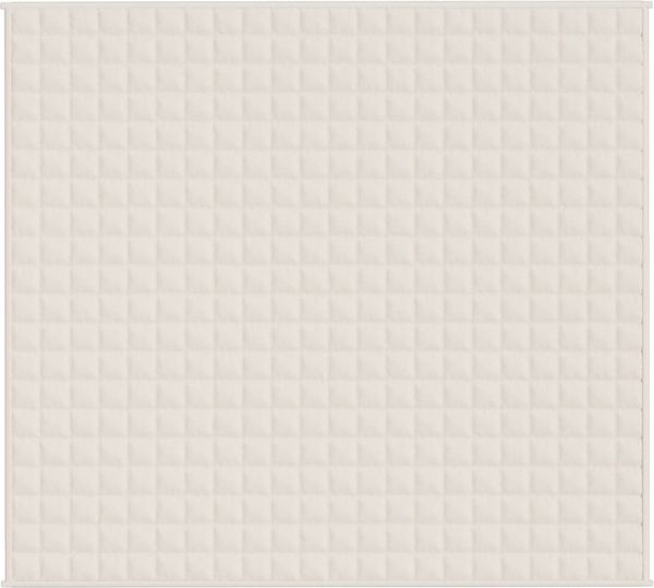 vidaXL Gewichtsdecke Stoff, 1 x Gewichtsdecke, Creme, 200x230 cm, Baumwolle, 13 kg Bild 3
