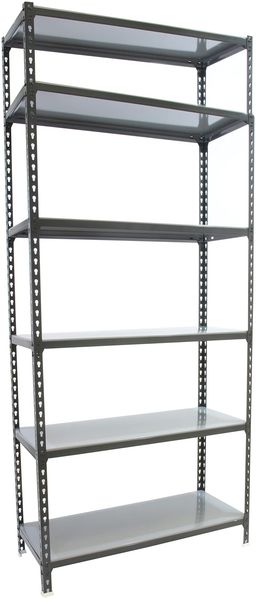 Simon Rack Schwerlastregal, 2500x1200x500 mm, Bis 200 kg Belastbar, 6 Verstellbare Ablagen, Kellerregal, Lagerregal, Anthrazit/Verzinkt - Simonclick