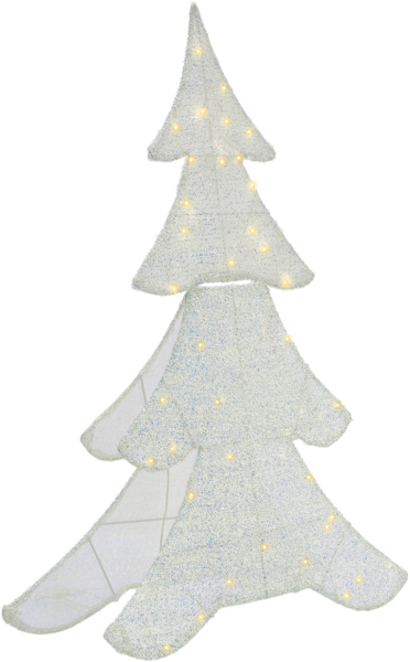 Gartendekoration LED EDASJON Weihnachtsbaum 95 cm Weiß