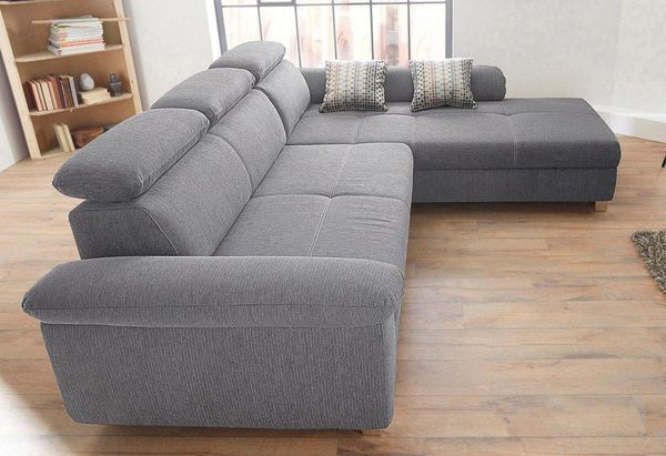Jockenhöfer Gruppe Ecksofa Landshut L-Form, inklusive Bettfunktion, Kopf- bzw. Rückenteilverstellung