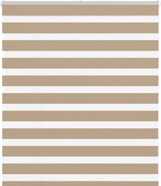 vidaXL Doppelrollo Sandbraun 135x100 cm Stoffbreite 130,9 cm Polyester 4014528