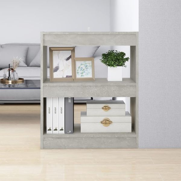 vidaXL Bücherregal/Raumteiler Betongrau 60x30x72 cm 811650