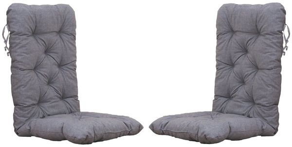 Chicreat Set mit 2 Hochlehnersesseln, 120 x 50 x 8 cm, Hellgrau
