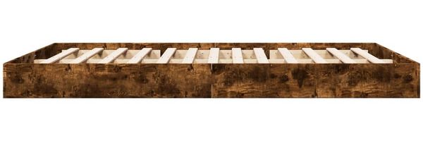 vidaXL Bettgestell ohne Matratze Räuchereiche 160x200 cm Holzwerkstoff 842011 Bild 5