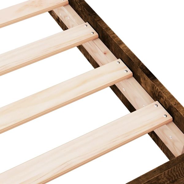 vidaXL Bettgestell ohne Matratze Räuchereiche 160x200 cm Holzwerkstoff 842011 Bild 7
