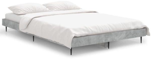 vidaXL Bettgestell Betongrau 120x190 cm Holzwerkstoff 832297