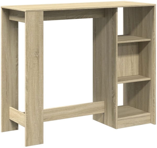 vidaXL Bartisch mit Regal Sonoma-Eiche 124x46x103,5 cm Holzwerkstoff 854393 Bild 5