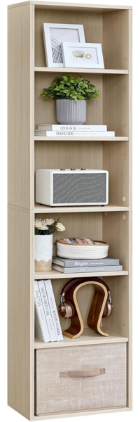 VASAGLE Bücherregal, 6-stöckiges Regal, offenes Aufbewahrungsregal, Standregal, 24 x 40 x 178,5 cm