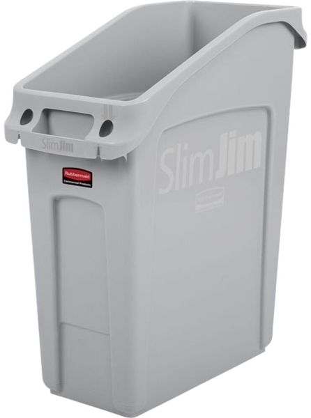 Abfallbehälter Rubbermaid Slim Jim grau Kunststoff 49 l