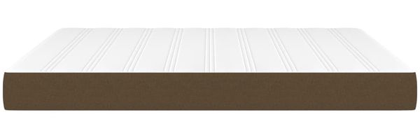 vidaXL Taschenfederkernmatratze Mittel Dunkelbraun 160x200x20 cm Stoff 347817 Bild 4