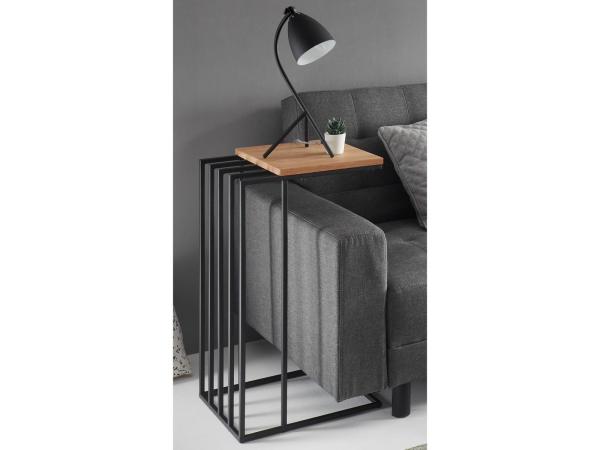 Beistelltisch >Jurien Bay< in Eiche aus Metall - 40x70x35cm (BxHxT)