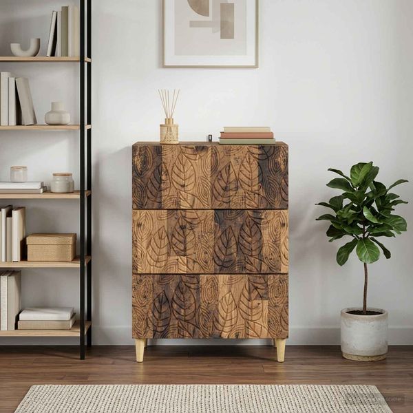 vidaXL Schubladenschrank Altholz 66 x 34,5 x 90 cm Holzwerkstoff 895073
