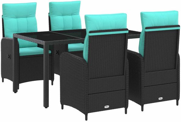 vidaXL Outdoortisch-Set 5 pcs Poly-Rattan 3422302