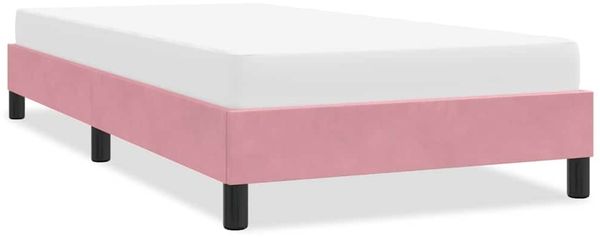 vidaXL Bettgestell ohne Matratze Rosa 100x220 cm Samt 4101396