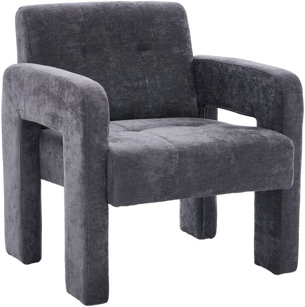 LVHOM Sessel Skandinavischer Stil, Polstersessel Cordstoff, Relaxsessel Einzelsessel Loungesessel, für Wohnzimmer, Büro, Schlafzimmer, Grau