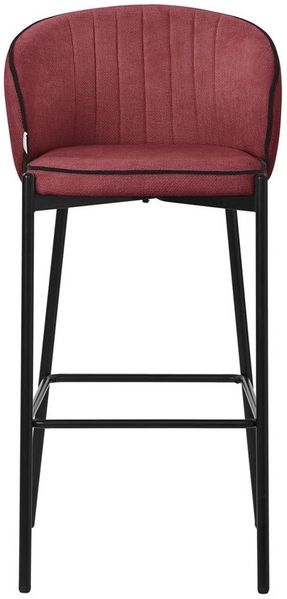 ML-DESIGN Barhocker Gepolsterter Barstuhl mit Metallgestell Rückenlehne und Fußstütze (4 St), Bistrohocker 4er Set Rot Stoffbezug Tresenhocker Küchenhocker