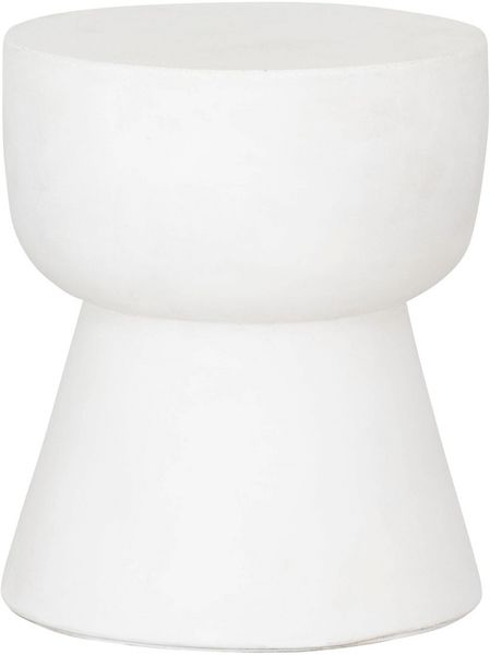 Hocker Motto aus Faserzement, 30 x 30 x 35 cm