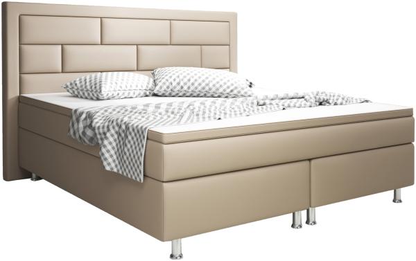 Boxspringbett Nizza 180x200 cm Kunstleder Muddy