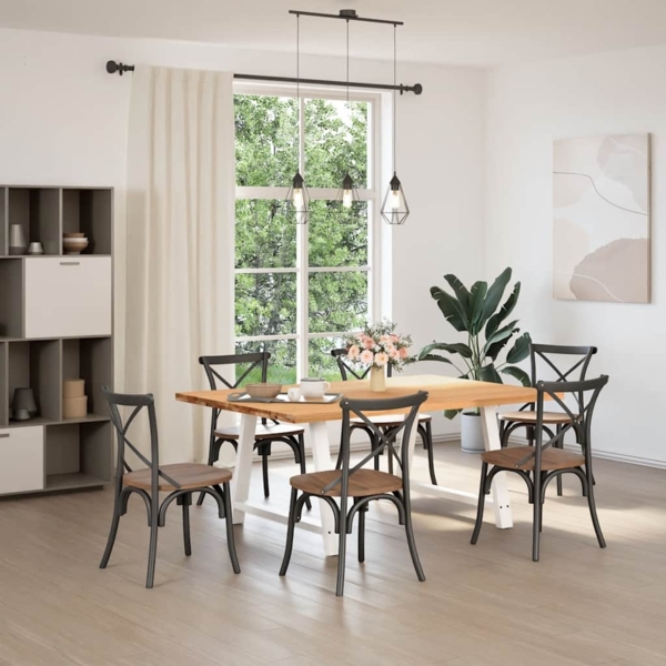 vidaXL Esstisch Hellbraun 180x120x74 cm Massivholz Eiche Rechteckig 3304934